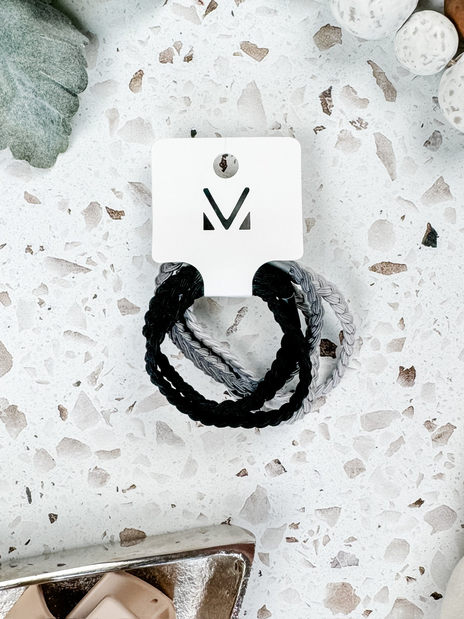 Michelle Mae Black and Grey Hair Tie Sets