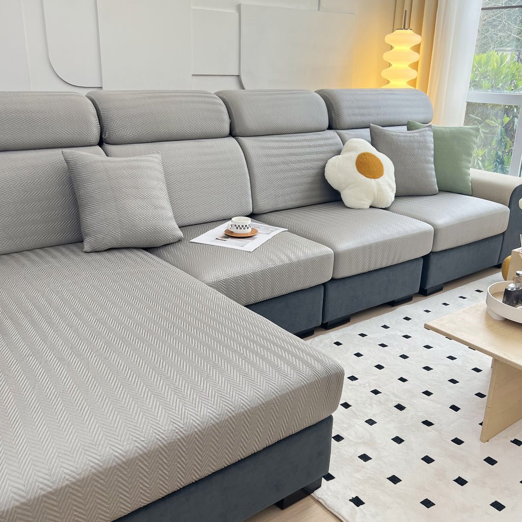 Cooling Stretchy Replacement Couch Cushion Covers for Sectional, Individual Couch Seat Cushion Covers