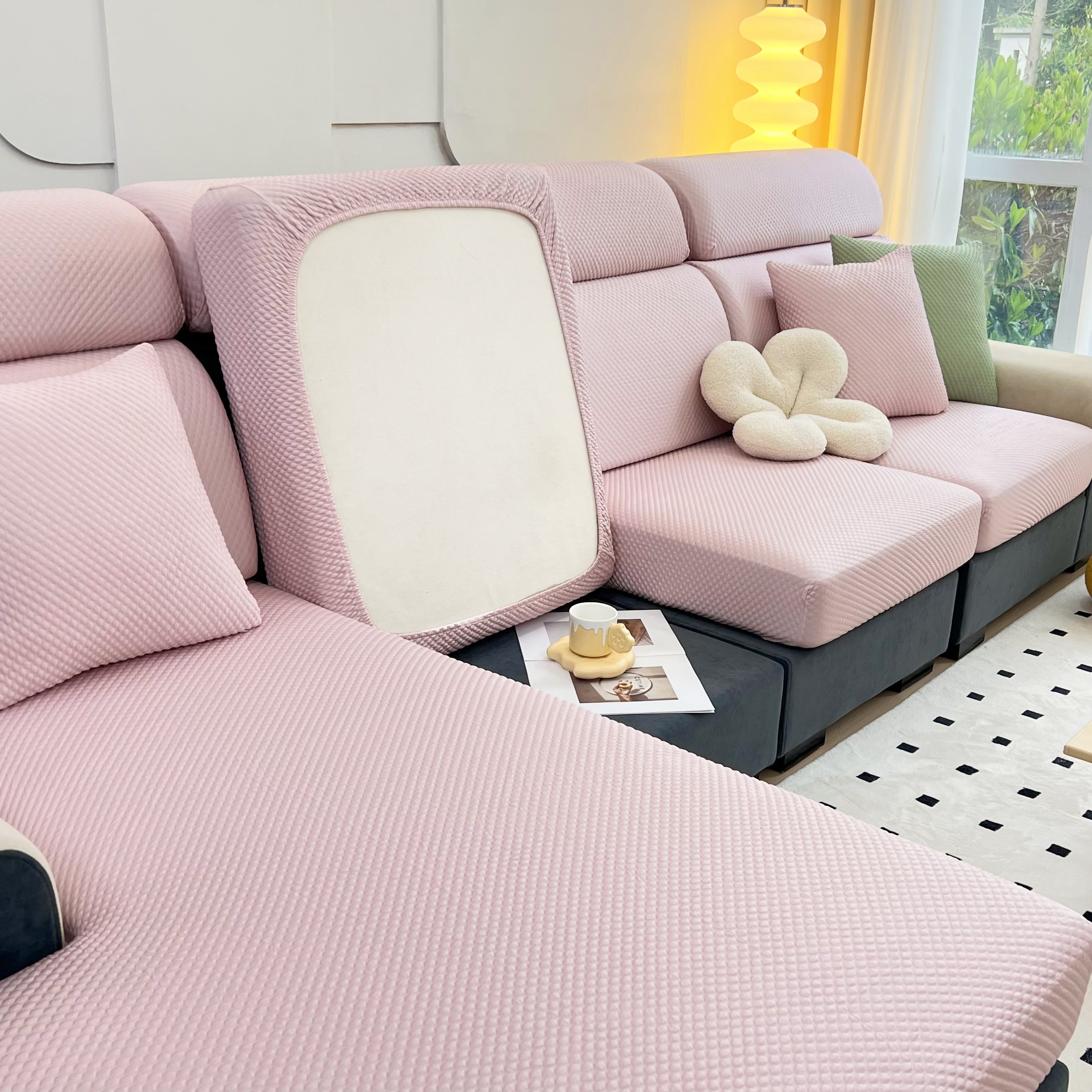 Cooling Stretch Sofa Seat Cushion Covers, Slip Covers for Cushions, Universal Couch Cushion Protector
