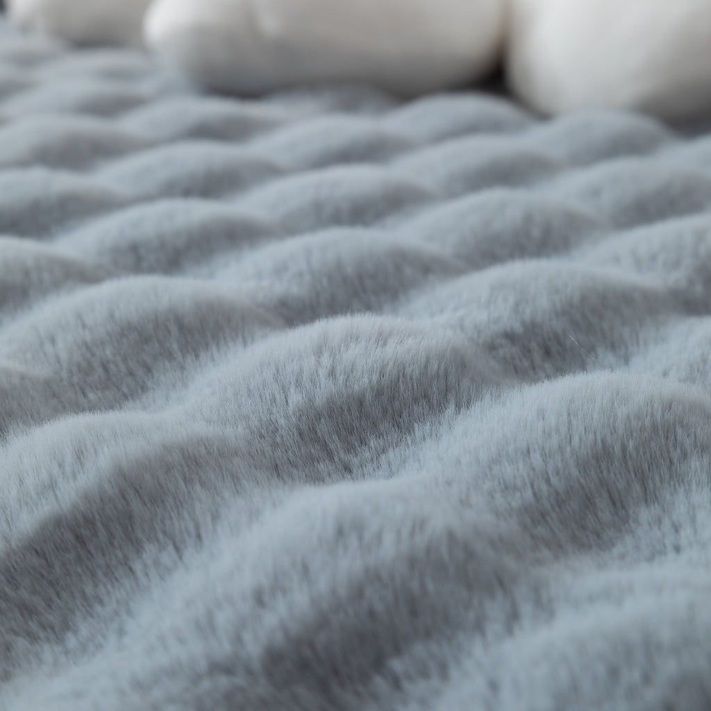 Thick Sofa Cushion Solid Color Faux Fur Fluffy Sofa Cushion Non-Slip Couch Covers