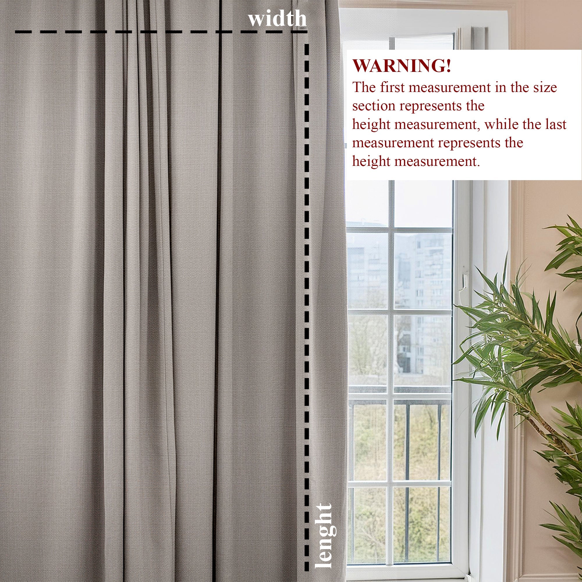 Linen Gray Curtain