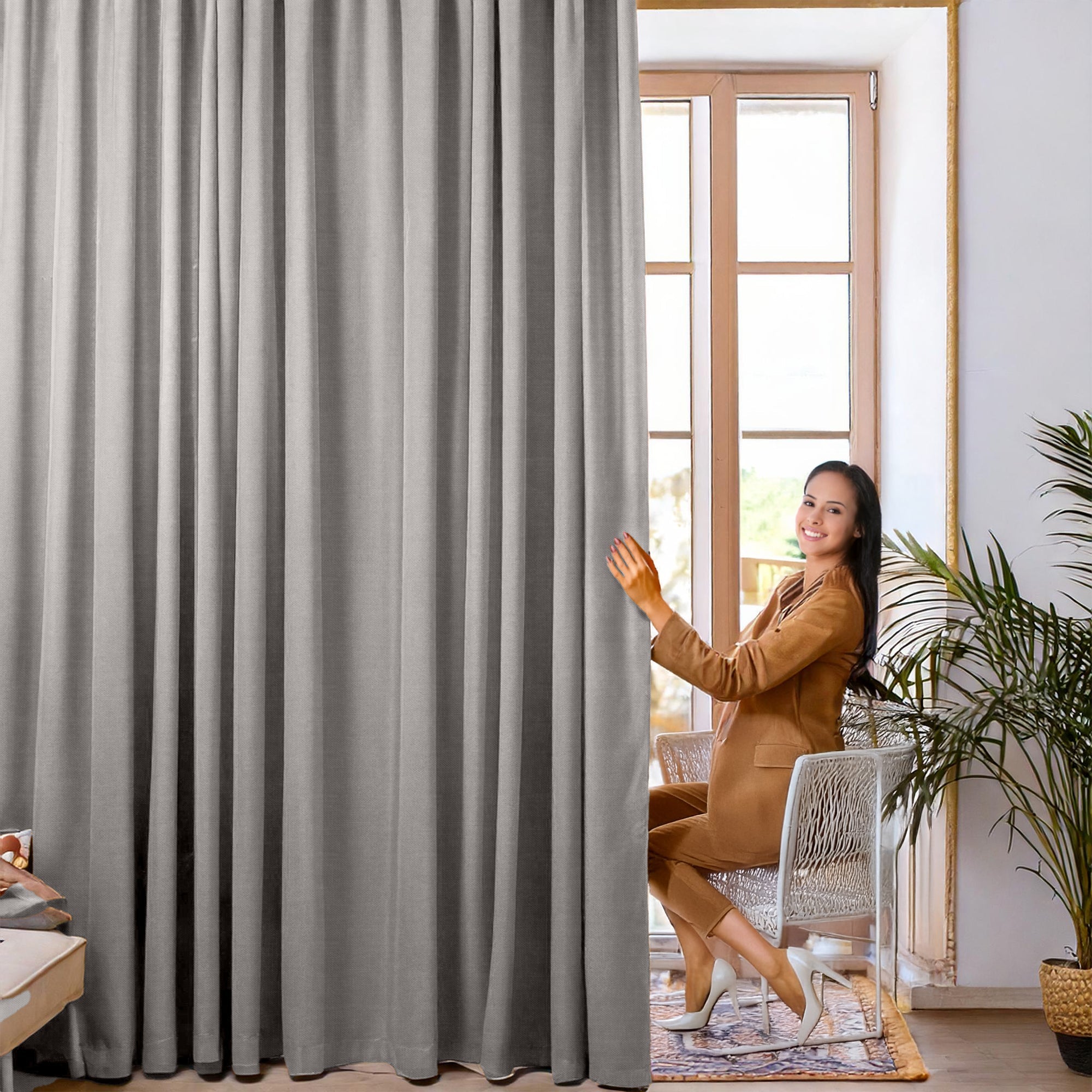 Linen Gray Curtain
