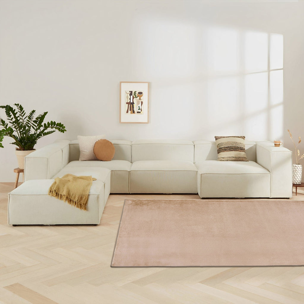Cream Plush Area Rug