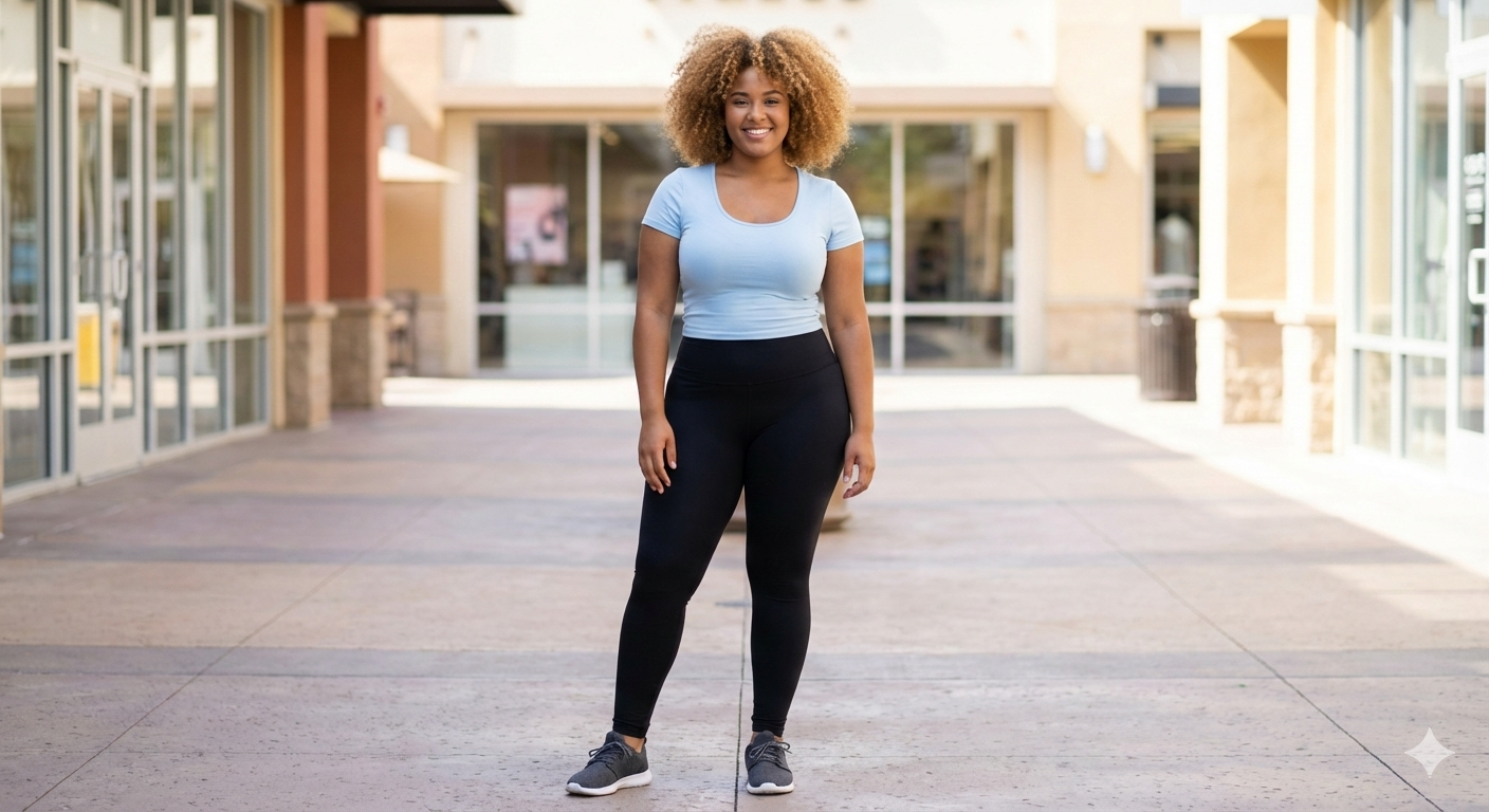 Ready to Ship | Curvy Collection - BLACK FULL-LENGTH Leggings with POCKET