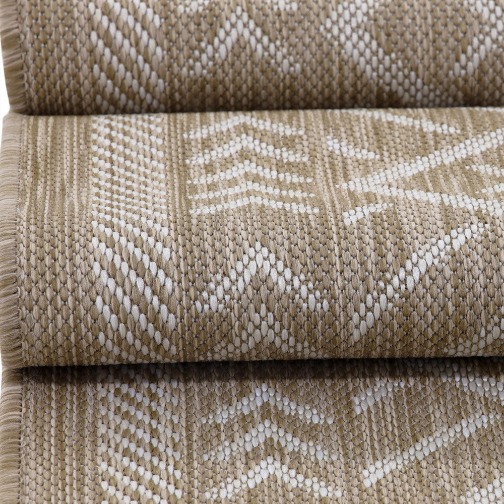 Brisk Beige Machine Woven Rug