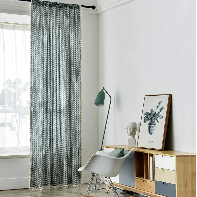 Nordic Linen Curtain Kitchen Curtain