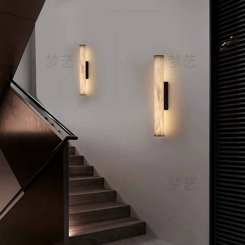 Post-Modern Minimalist Intelligent Dimming Marble Wall Lamp House Living Room Bedroom Bedside Designer Hotel Corridor Wall Lamp