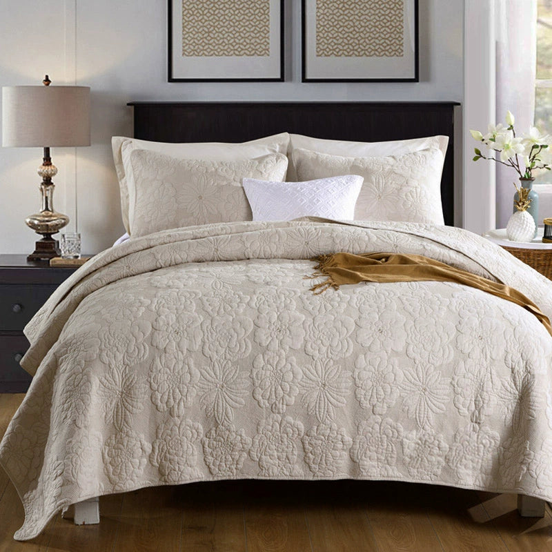 American-Style Large Cotton Quilting Embroidery Foreign Trade Bedspread