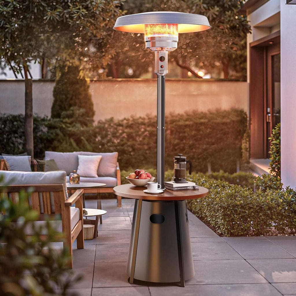 Propane Patio Heater 50,000 BTU, Round Table, CSA Certified