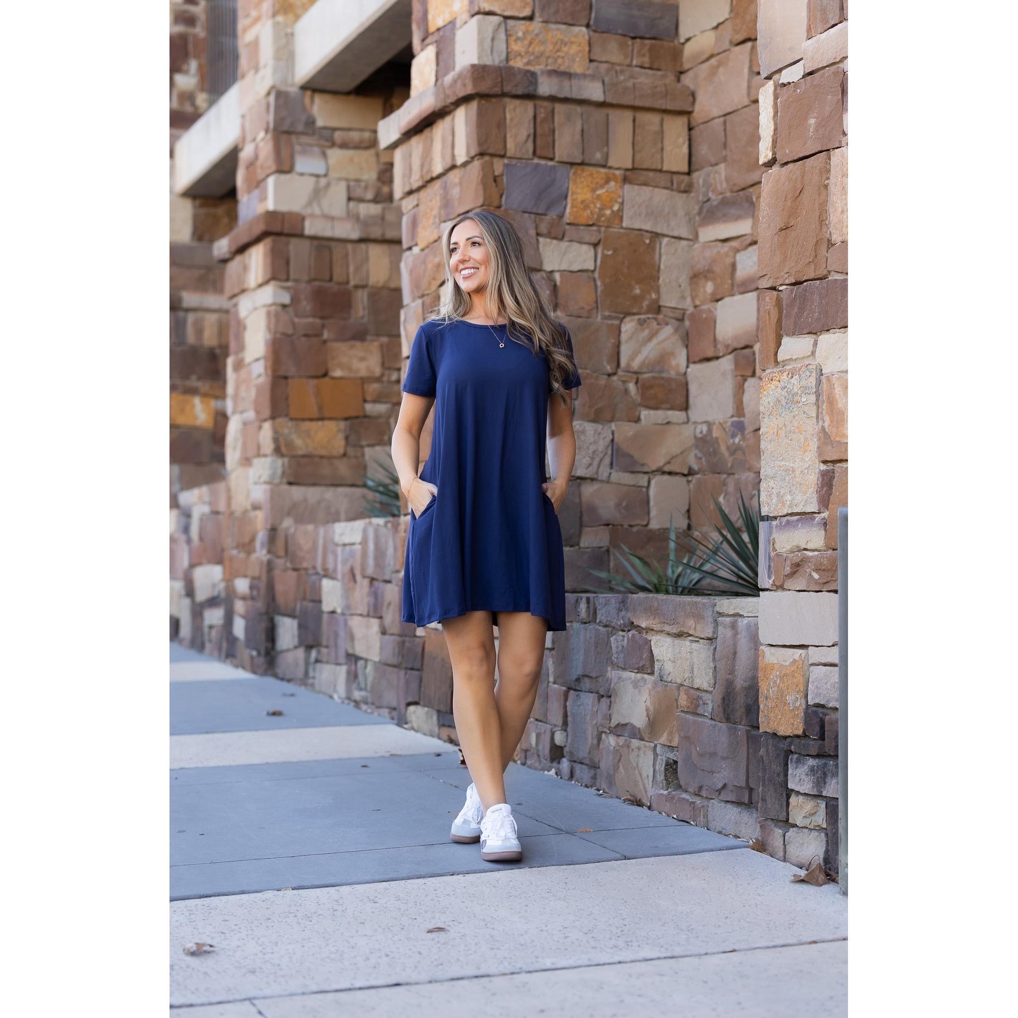 Ready to Ship  | The Kacey - Navy Swing Dress
