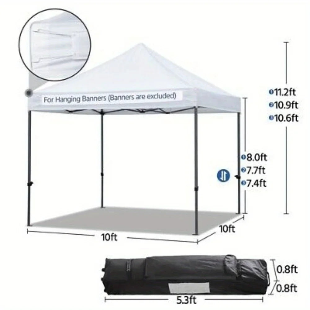 10x10' Commercial Pop UP Canopy Party Tent Folding Waterproof Gazebo Heavy Duty
