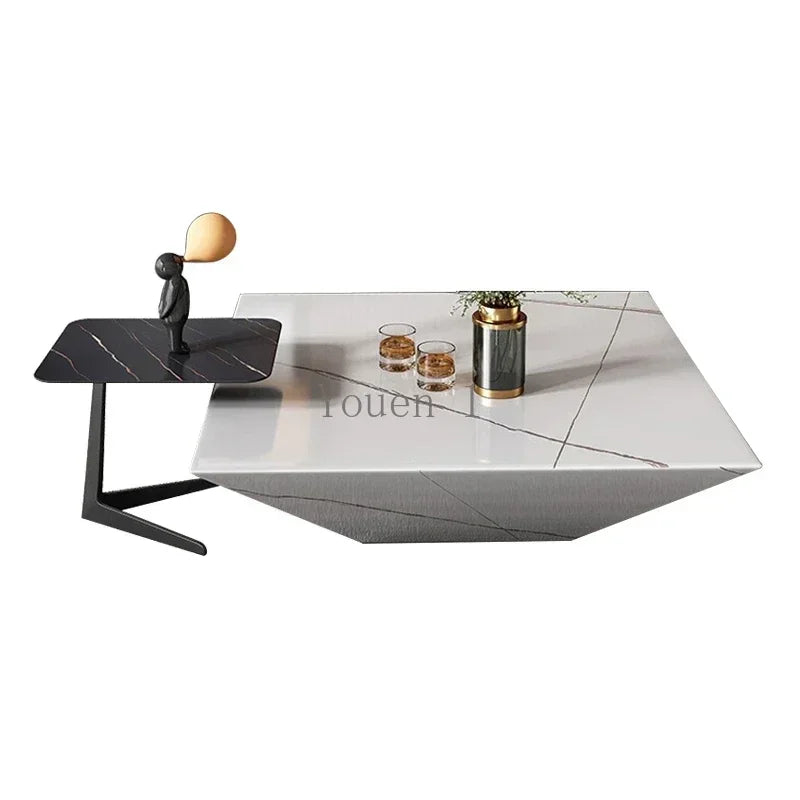 Corner Marble Elegant Coffee Tables Nordic Dining Luxury Coffee Tables Hotel Floor Stolik Kawowy Living Room Furniture YQ50CT - LUXHOME
