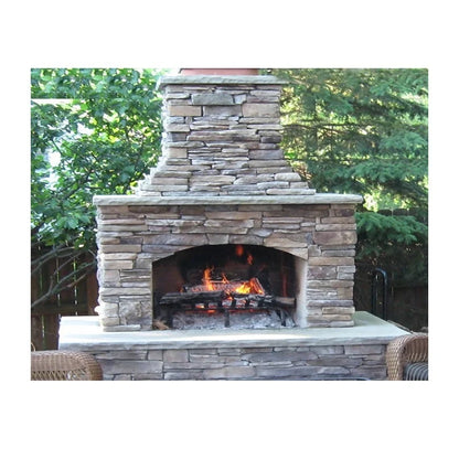 NEW Antiqued Slate Cladding Outdoor Patio Stone Wood Burning Fireplace