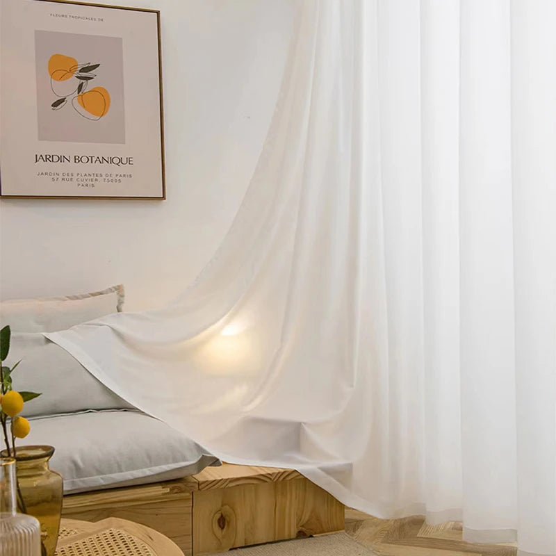 White Tulle High Quality Curtain 1 PC