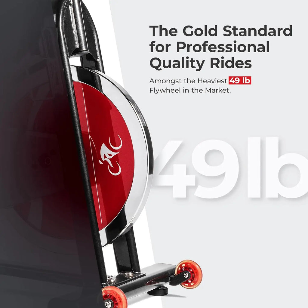 Health & Fitness Heavy-Duty Indoor Stationary Exercise Bike, 4-Way Adjustable Seat for Cycling Cardio workout at Home, Opt