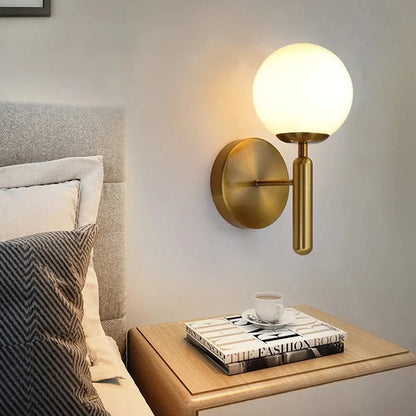 Nordic Creative Luxury Wall lamp Living room Metal Fashion Modern Minimalist Bedside LED Wall light Bedroom Fixtures Lighting