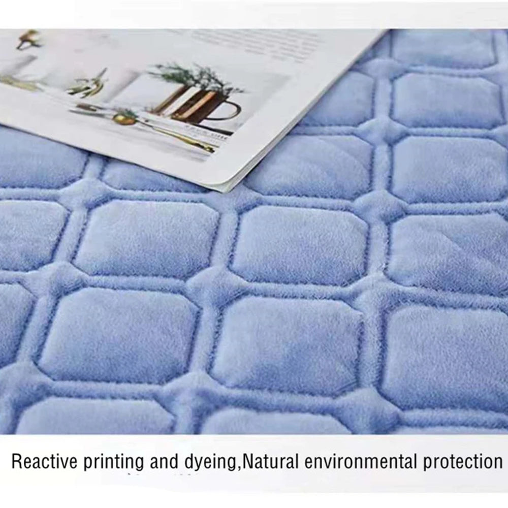 Thickened Home Textiles Bedspread Solid Crystal Velvet Bed Cover Cotton-Padded Quilted Non Slip Sheet Blanket Queen Bedding 이불