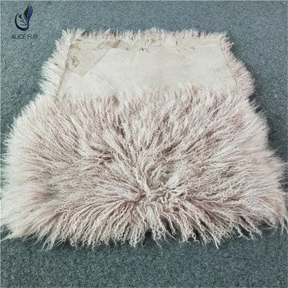 Alicefur Tibetan Mongolian Lamb Fur Plate Real Genuine Eco Tanned Curly Long Hair 120x60 CM For Garment Blankets Diy Fabrics