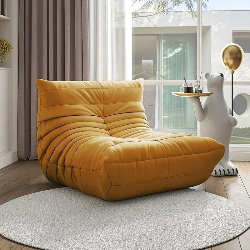 Designercaterpillar Lazy Sofa Reclining Sleeping Bedroom Balcony Tatami Internet Celebrity Single Sofa Ins Wind Sofa