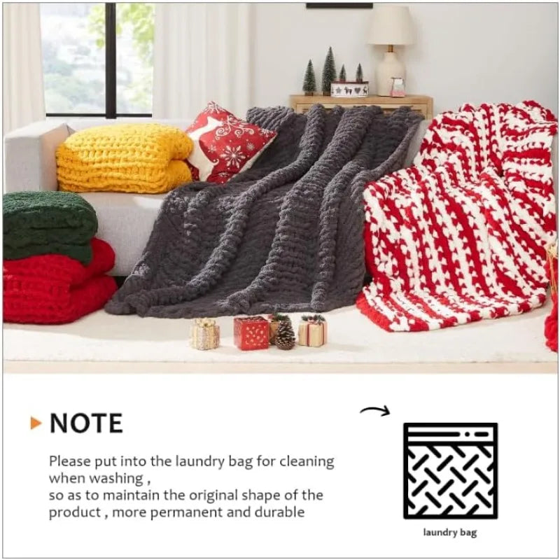 Chenille Chunky Knit Blanket 60x80