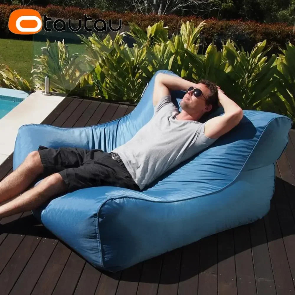 OTAUTAU Swimming Pool Floating Bean Bag Pouf Lounger Cover No Filler Waterproof Sofa Bed Sac Chaise Lounge Recliner Puff SF019