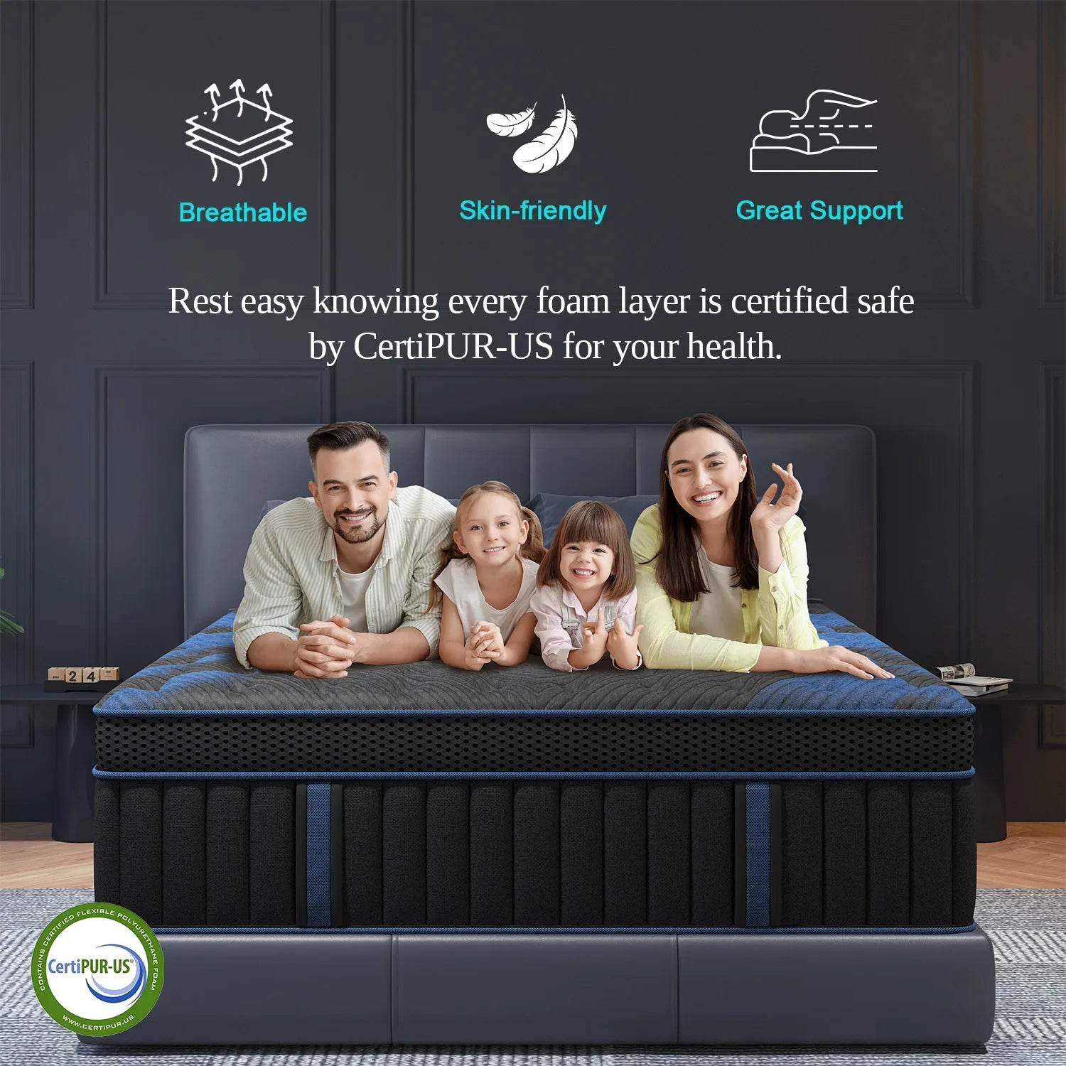Medium Firm (Twin Full Queen King) 12" Gel Memory Foam Hybrid Pocket Spring Mattress Bed Mattress In A Box