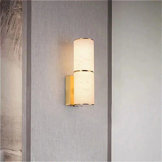 Decorative Nordic Natural Marble Wall Lamps Living Room Brass Copper Lamp Hotel Bedroom Wall Lighting Room Decor Modern Lighting