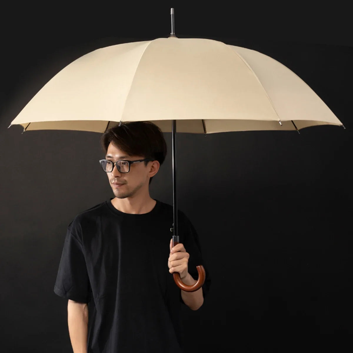 New Arrival Japanese Brand Long Umbrella 8K Windproof Wooden Handle Large Men Umbrellas Rain Quality Classic Business Paraguas