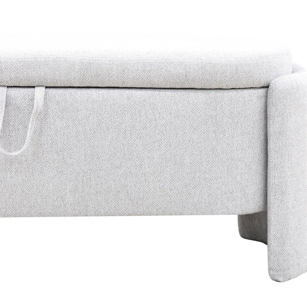 Pallid Flannel Living Room Ottoman - Cozy Furniture Accent