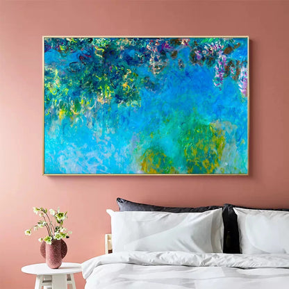 Abstract Claude Monet Garden Nature Landscape Wall Art Canvas Painting Famous Waterlily Poster For Modern Living Room Home Decor