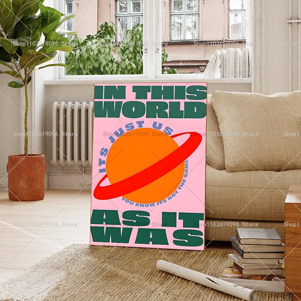 Harris Styles Lyrics Daylight Fine Line Album Poster Self-adhesive Art Waterproof Paper Sticker Coffee House Bar Room Wall Decor