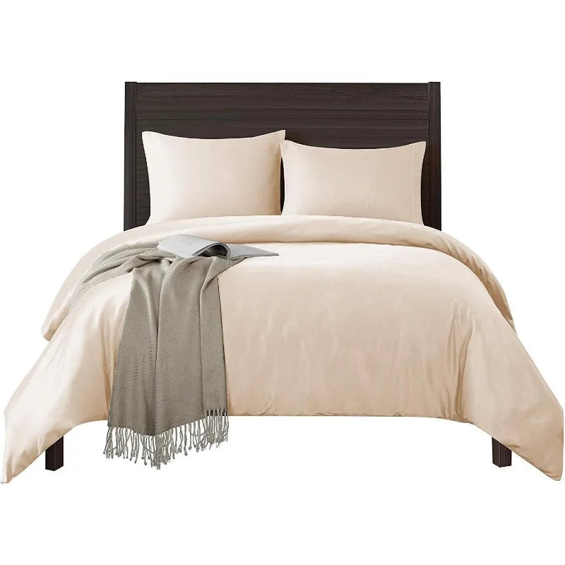 100% Egyptian Cotton Duvet Cover King/California King Size - 1000 Thread Count 3 PC Duvet Cover Set, Soft, Cooling Cotton