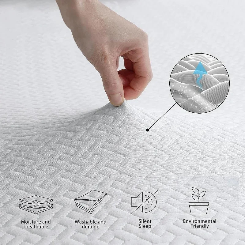 3 Inch Gel Memory Foam Mattress Topper California King Size, High Density Ventilated Memory Foam Bed Mattress Topper for Back