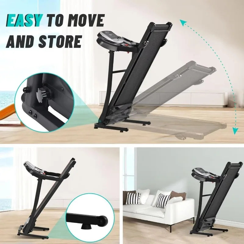 Merax Electric Folding Treadmill – Easy Assembly Fitness Motorized Running Jogging Machine with Speakers