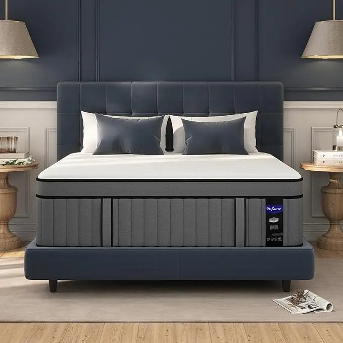 10 Inch Full Size Gel Memory Foam Hybrid Mattress with Pocketed Spring Support - Full Bed in a Box