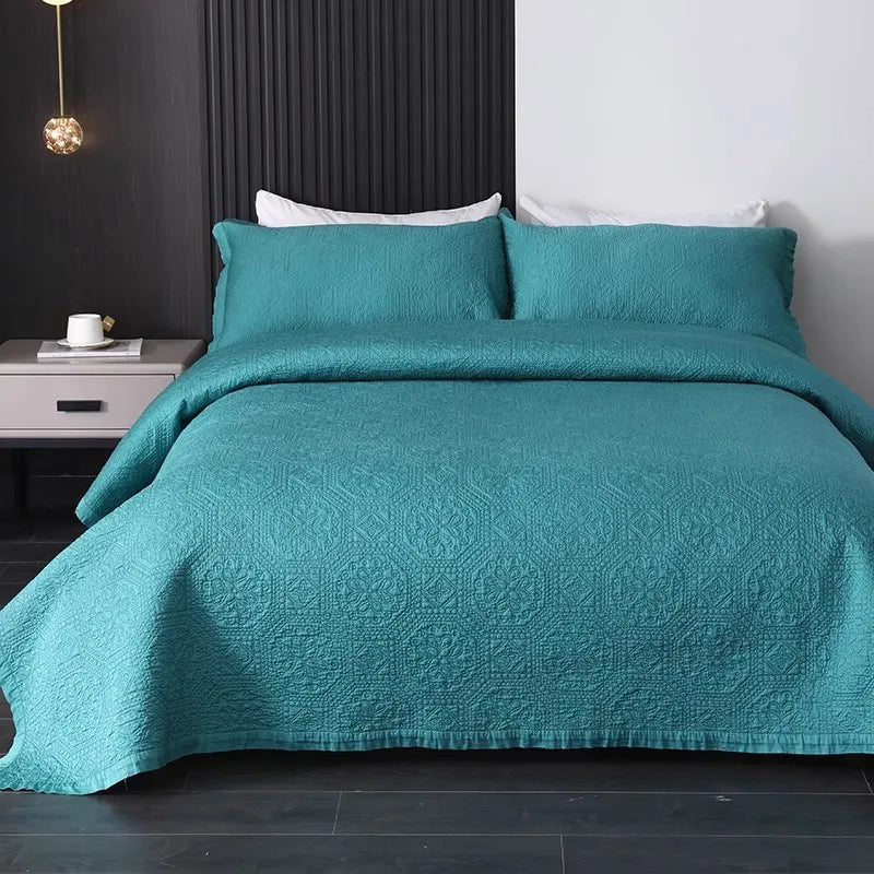 CHAUSUB Cool Summer Quilts 3PCS 60S Count Silky Bedspreads on the Bed Queen Size Coverlet Sets Quilted Comfoter