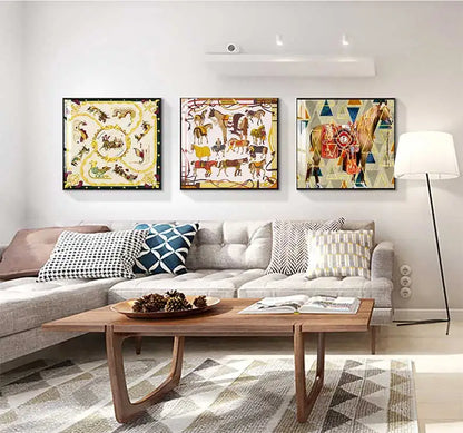 Modern Horses Canvas Painting Pictures And Prints Modern Hermes Wall Art Home Decoration Square Posters For Living Room Bedroom