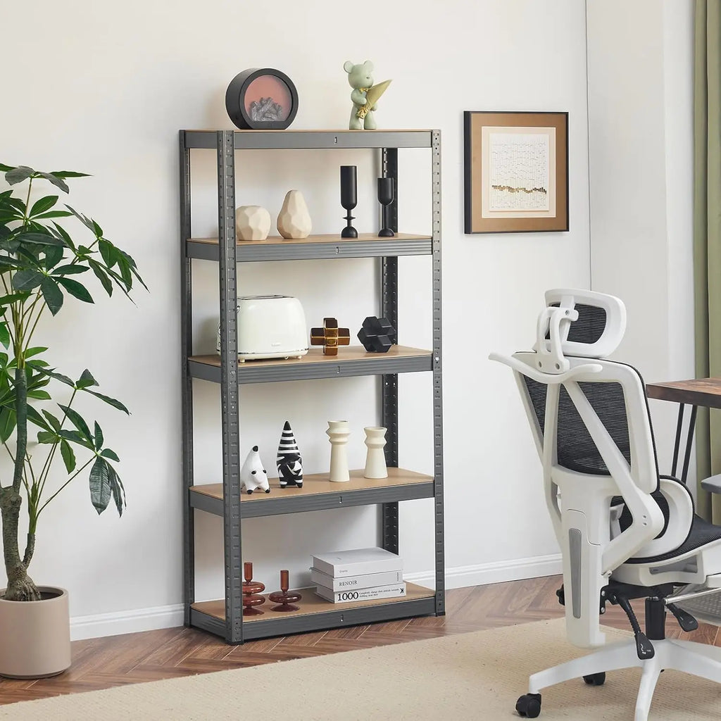 5-Tier Storage Shelves, Adjustable Shelving Unit, 60 x 30 x 12 Inches, Load 2920 lb, Multipurpose Shelf Kitchen Garage Pantry Cl