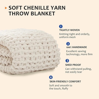 Chenille Chunky Knit Blanket 60x80