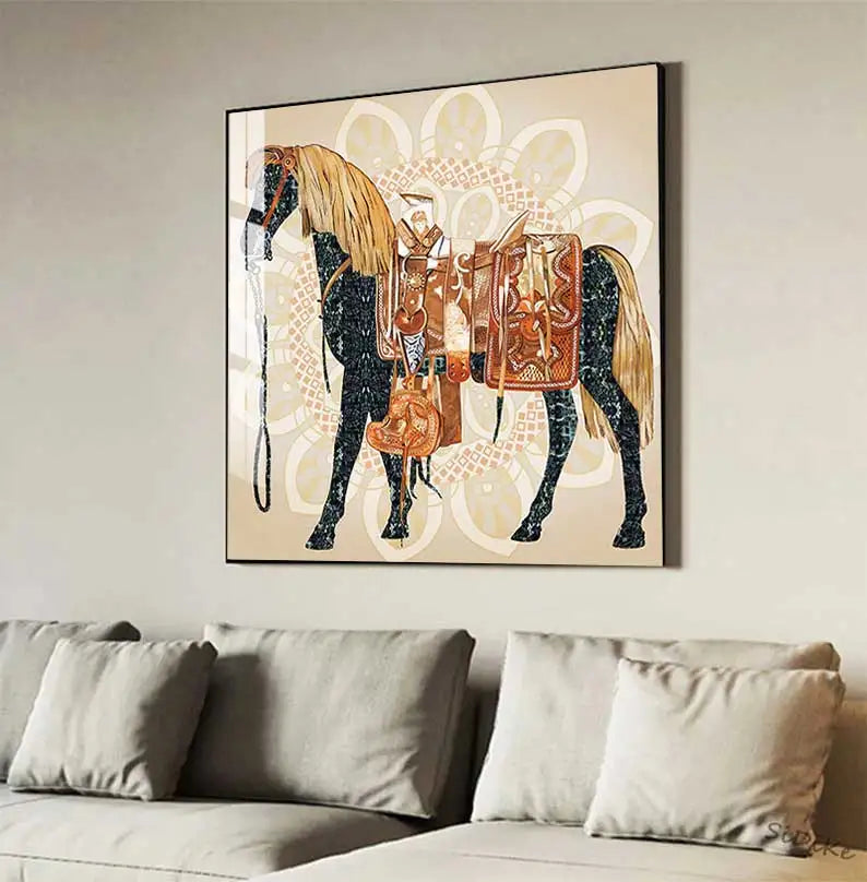 Modern Horses Canvas Painting Pictures And Prints Modern Hermes Wall Art Home Decoration Square Posters For Living Room Bedroom