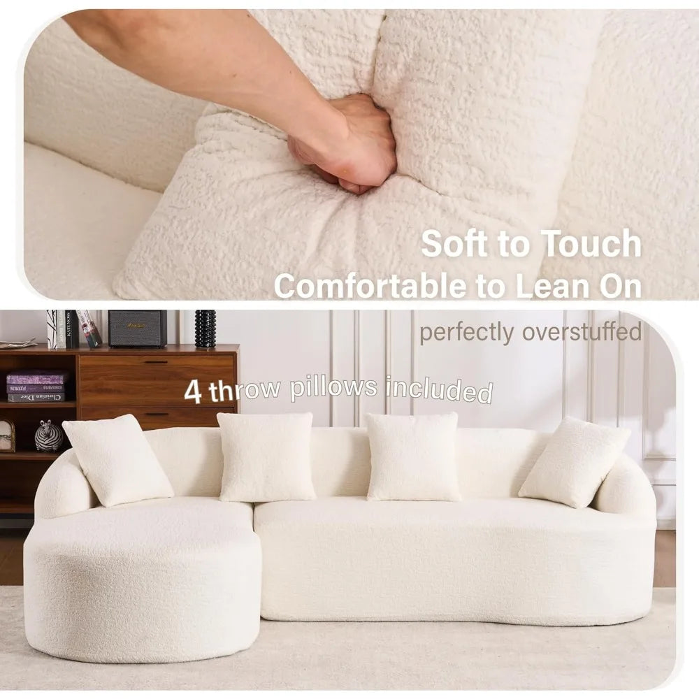 CloudLux Oversized Sectional Sofa with Chaise