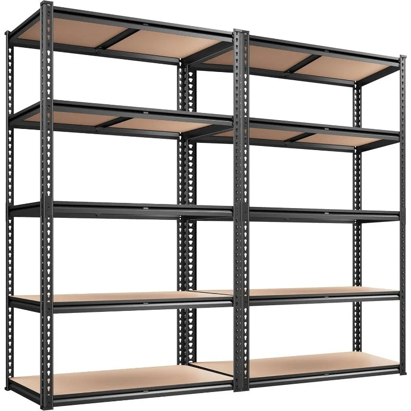 35.55"W x 72"H x 16"D Storage Shelves 72"H Garage Shelving Heavy Duty 2020LBS 5 Tier Adjustable Metal Shelving Unit ,2P