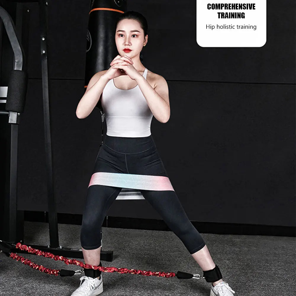 Hip Tension Rope Resistance Band Glute Cord Cable Machine Ankle Kickback Strap Set Fitness Equipment for Gym Home Workout