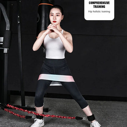 Hip Tension Rope Resistance Band Glute Cord Cable Machine Ankle Kickback Strap Set Fitness Equipment for Gym Home Workout