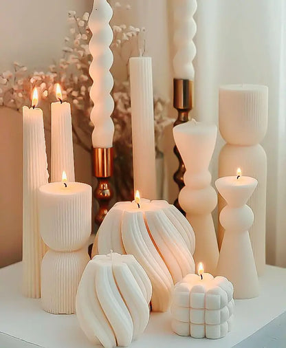 Luxury Decoration Candle Nordic Geometric Scented Candles Aesthetic Big Home Decorative Candles Table Decoration And Accessories