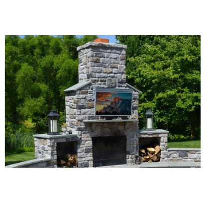 NEW Antiqued Slate Cladding Outdoor Patio Stone Wood Burning Fireplace