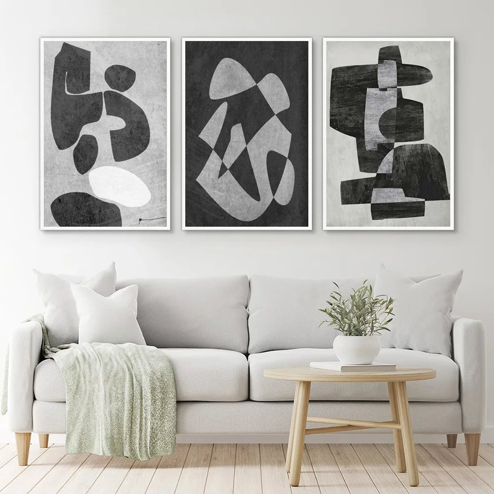 Black And White Abstract Wall Decor Fine Art Nordic Minimalism Poster Modern Canvas Prints Mural Painting For Living Room