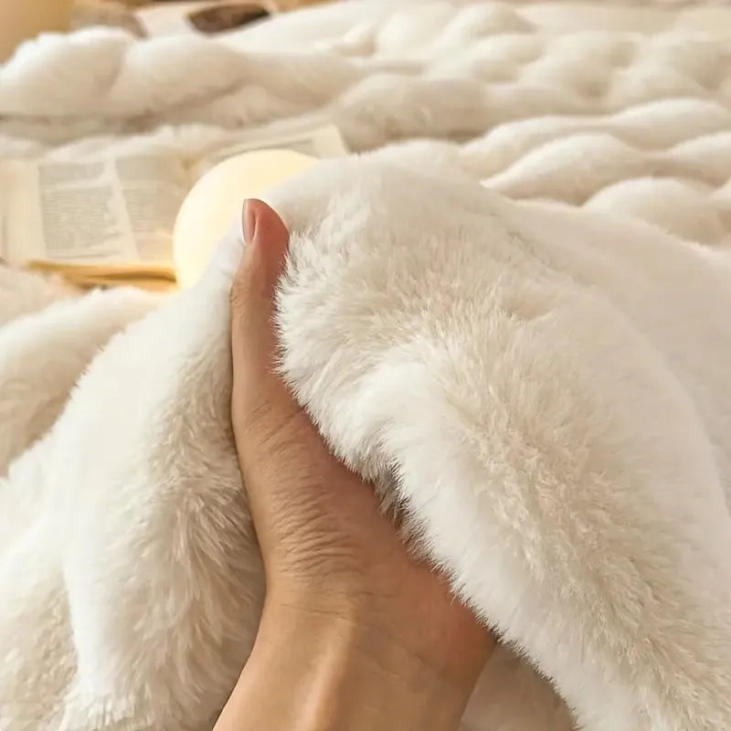 Lux Faux Fur Throw Blanket