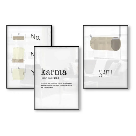 Funny Bathroom Poster Humor Art Posters and Prints Scandinavian Decor Nordic Wall Picture for Living Room Wall Art Canvas Print