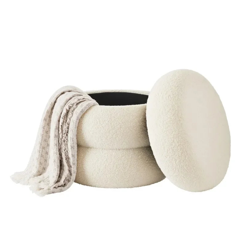 The Bouclé Nest Storage Ottoman